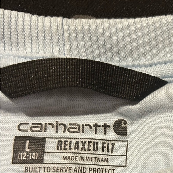 NWOT Carhartt Women's Block Logo
Graphic Crewneck Sweatshirt -
Moonstone - Picture 6 of 6
